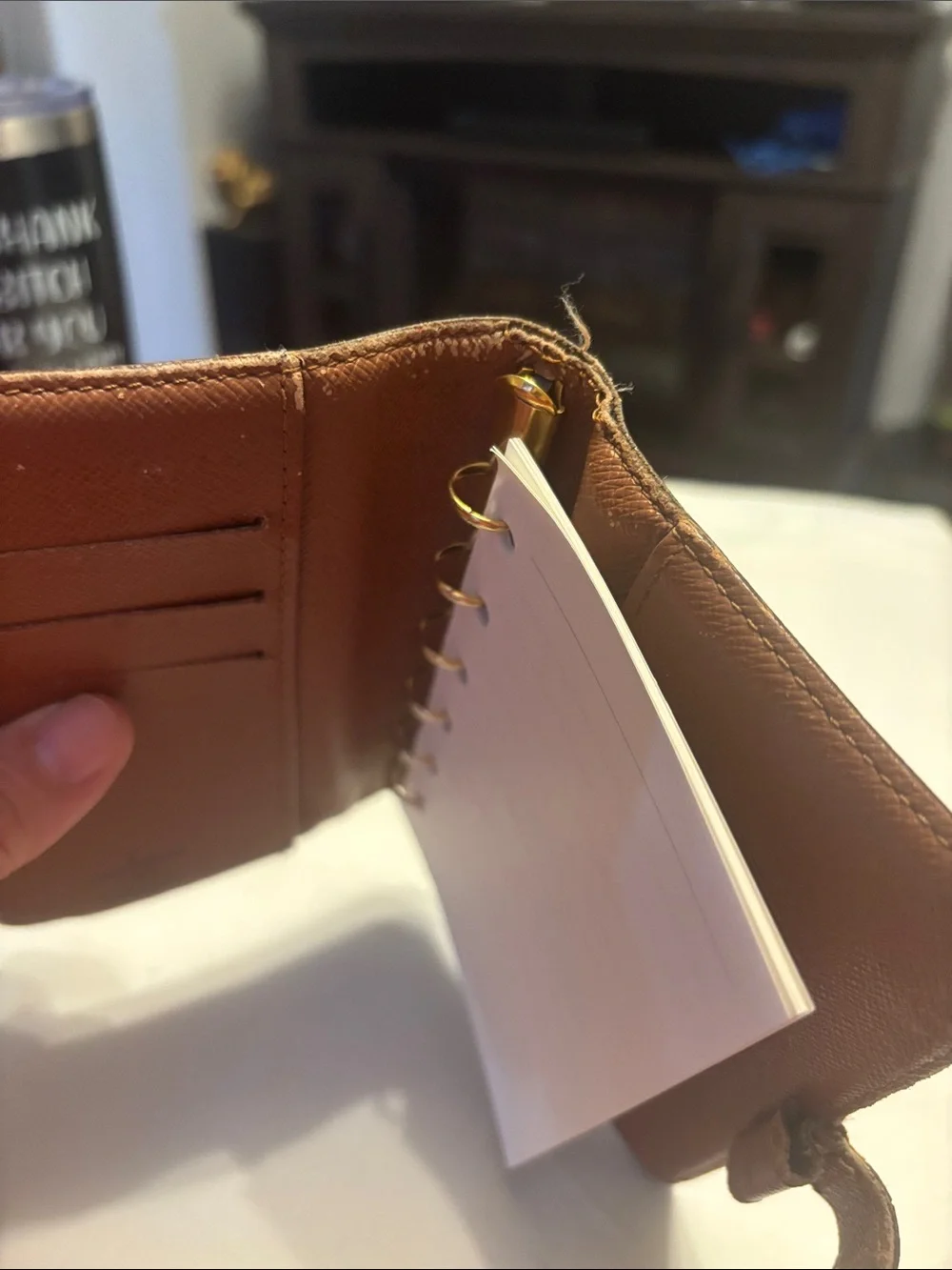 Louis Vuitton Monogram leather Organizer in Brown and Gold